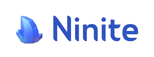 A small blue rock before the word Ninite in blue